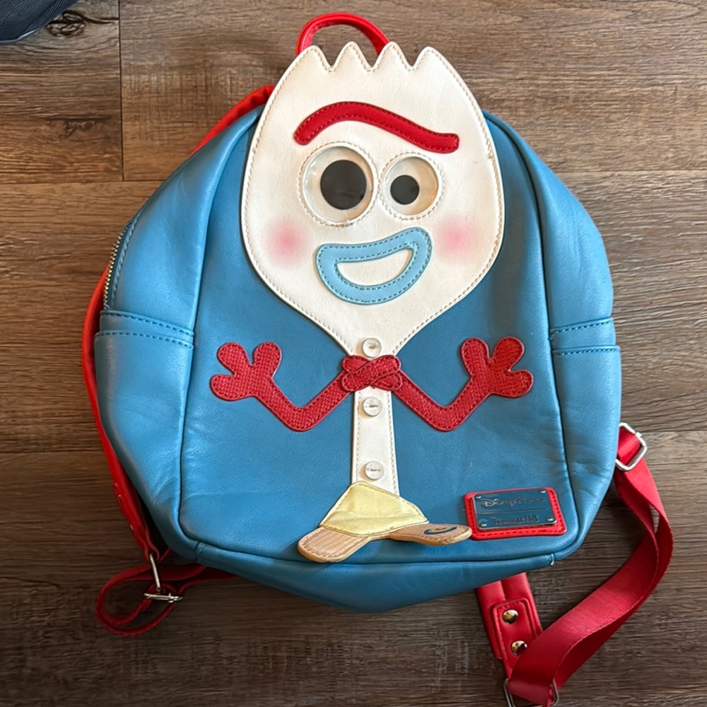 Blue and Red Forky Backpack